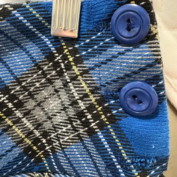 Vintage Y2K Blue Plaid Mini Skirt - Picture 5 of 7
